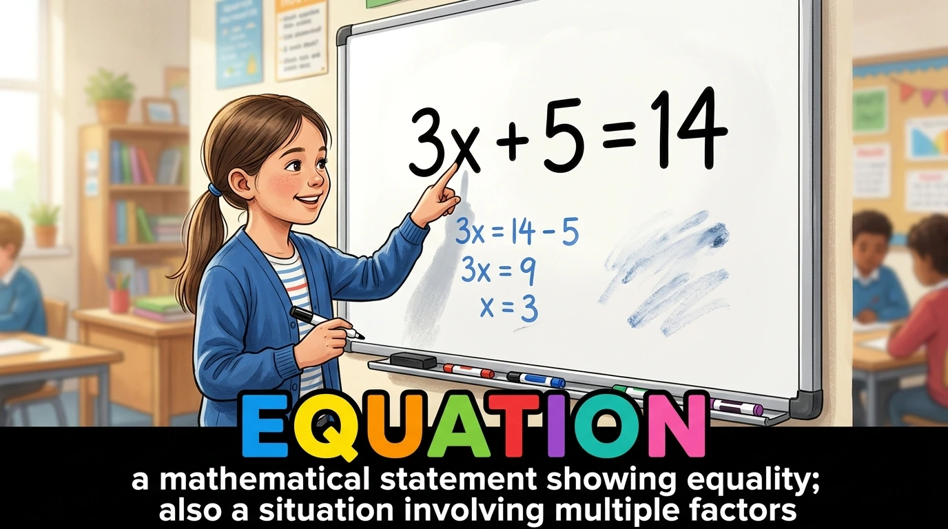 English Illustration for equation